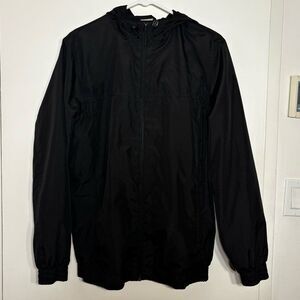 Goodfellow Black Windbreaker Jacket Men’s Small Lightweight Zip Up Streetwear Ta